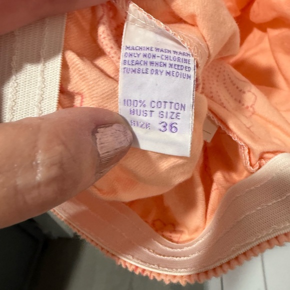 NWT vintage Flannel Nightwear set, with pants in Soft peach, bust size 36 - Picture 6 of 9